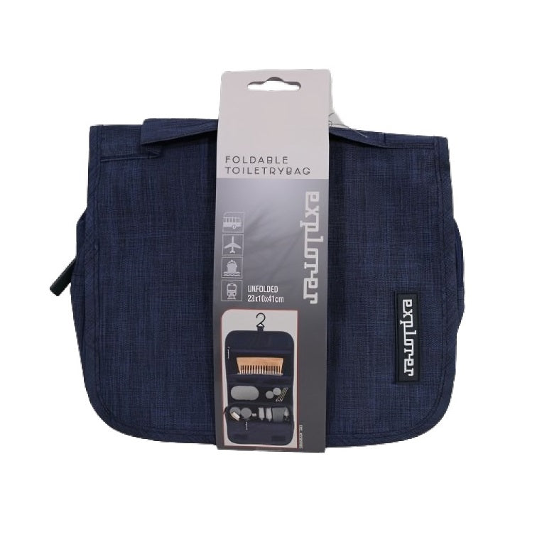 Pro World Explorer Foldable Toiletry Bag Blue 23cm x 10cm x 41cm 079136