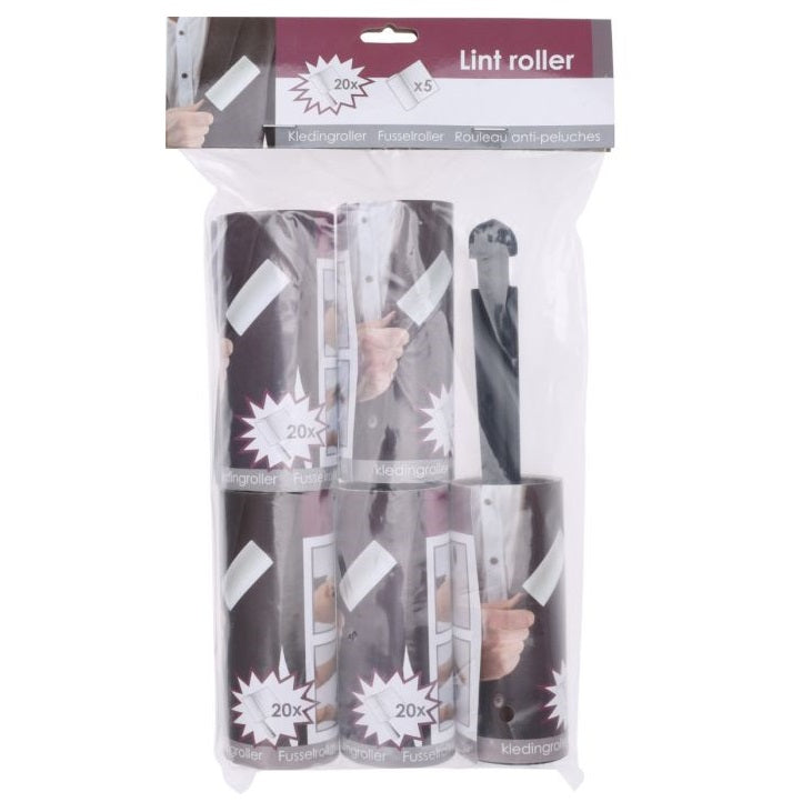 Lint Remover with 5 Rolls and 20 Sheets Assorted 037163