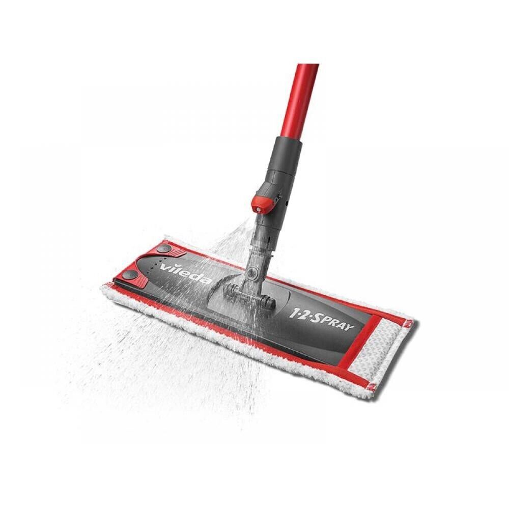 Vileda 1-2 Spray System Mop With Spray Bottle Red and White 275ml 137408
