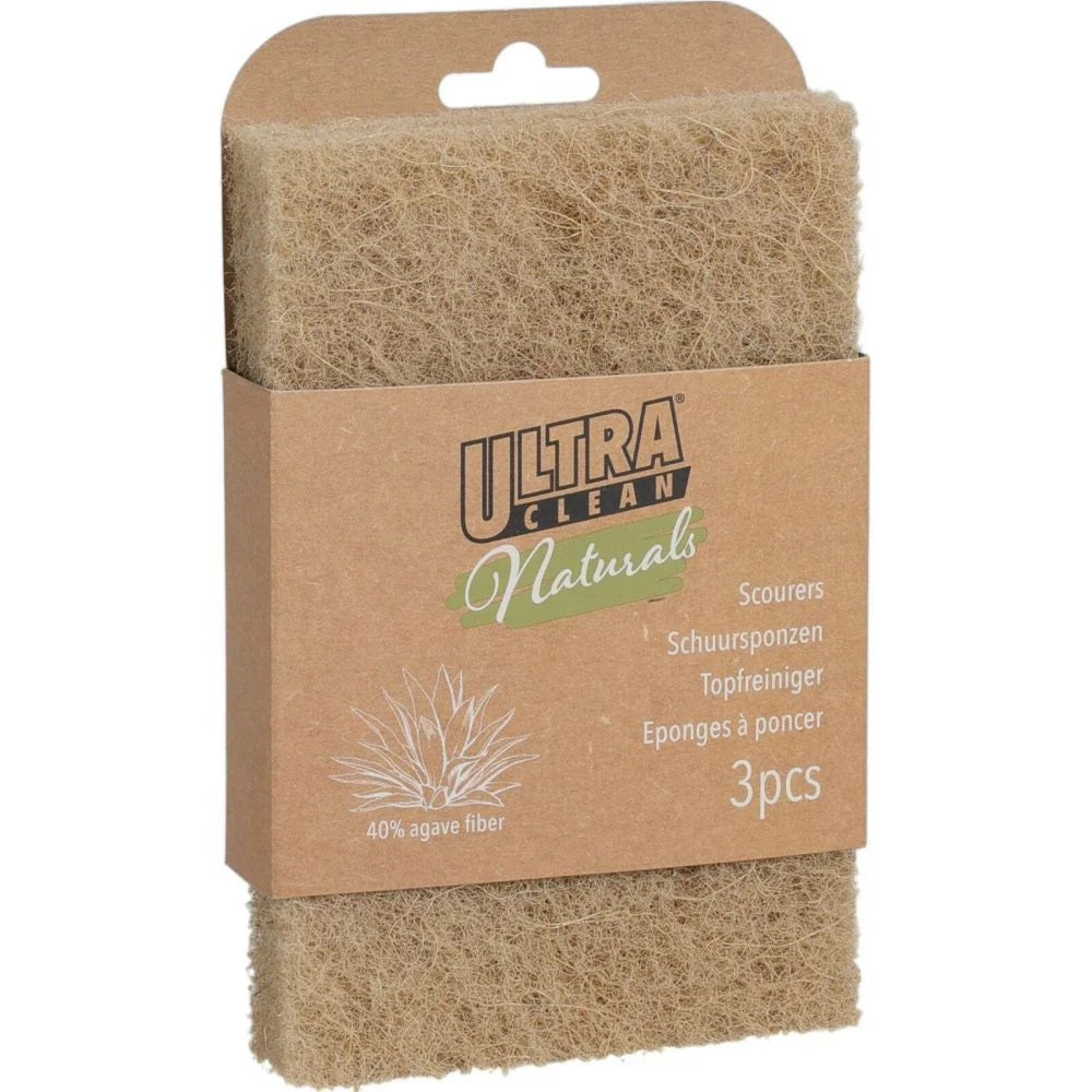 Ultra Clean Eco-Friendly Scouring Pad Brown Pack of 3 614684