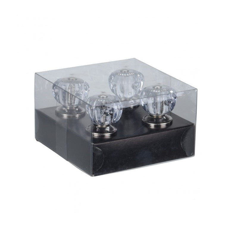 Drawers Knob Set Clear Pack of 4 028697