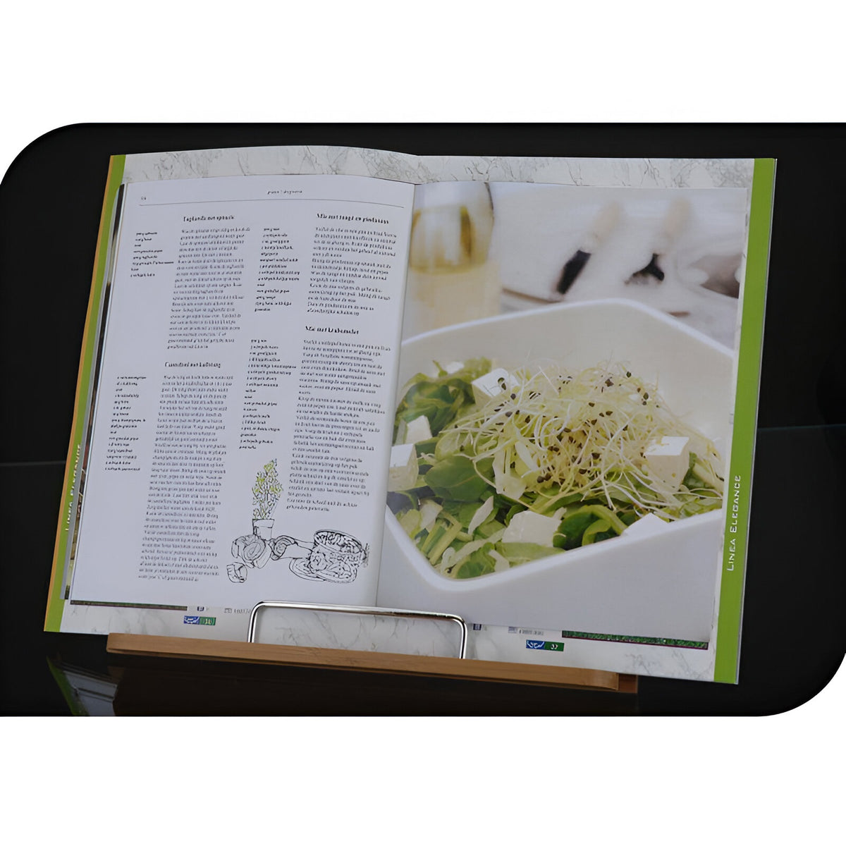 Excellent Houseware Bamboo Stand for Recipe Book Brown 012380