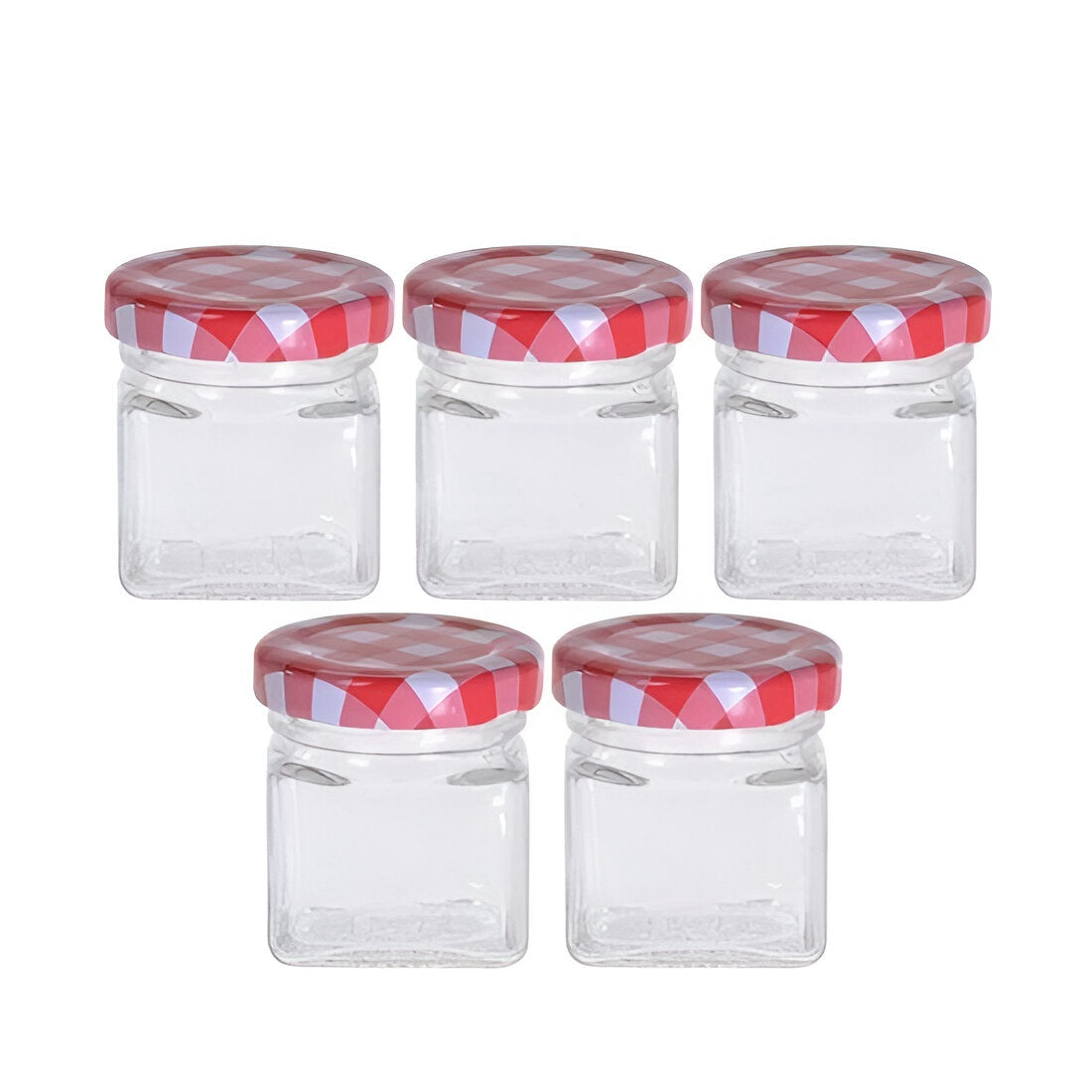 Excellent Houseware Storage Jar Glass 50ml Set of 5 031849