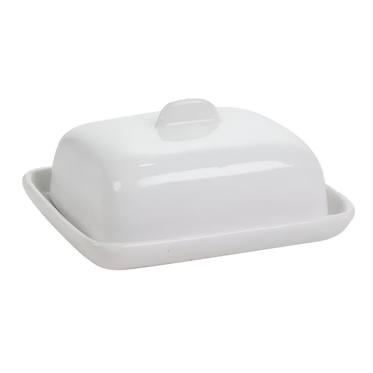 Excellent Houseware Rectangular Butter Dish White 079571