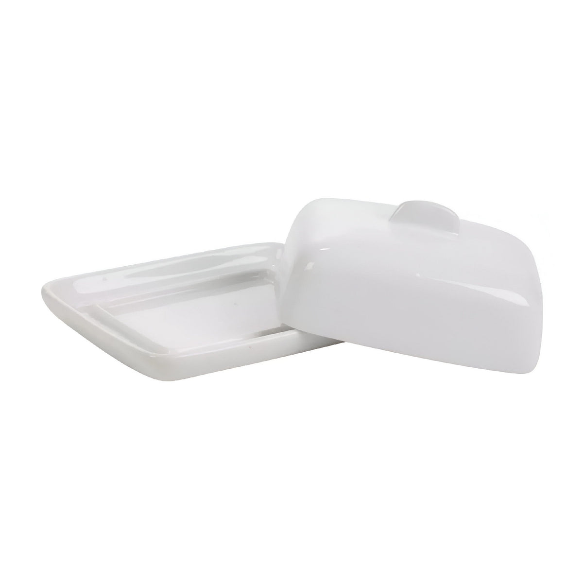 Excellent Houseware Rectangular Butter Dish White 079571