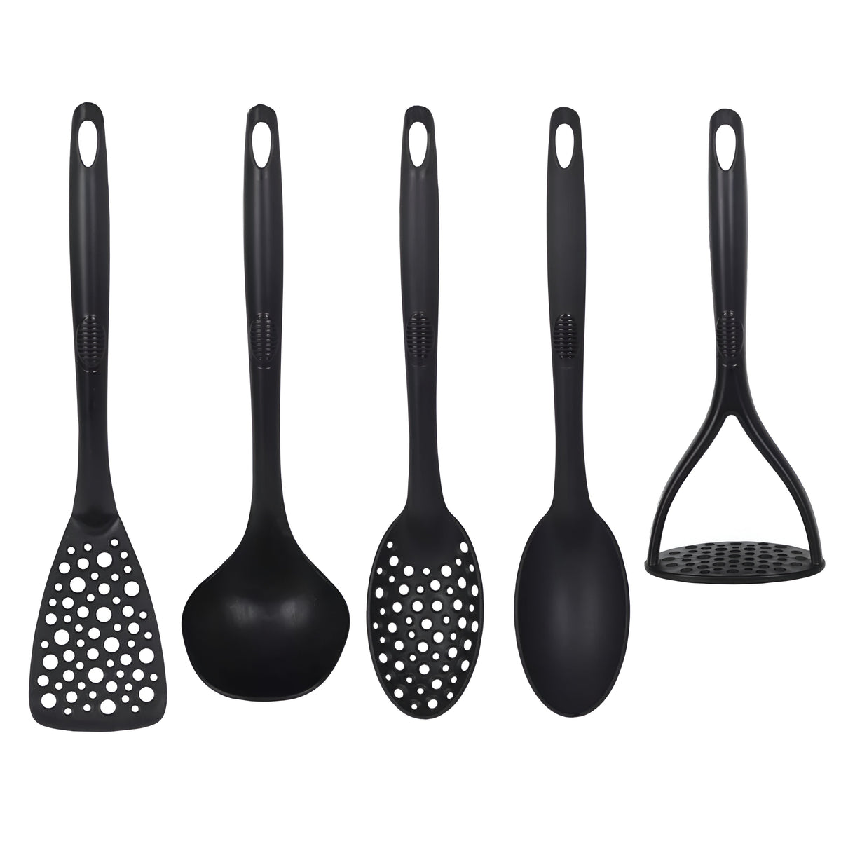 Excellent Houseware Kitchen Utensils Black Set of 5 081825