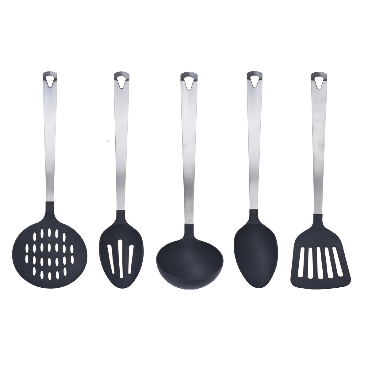 Excellent Houseware Kitchen Utensils Set Black Pack of 5 078571