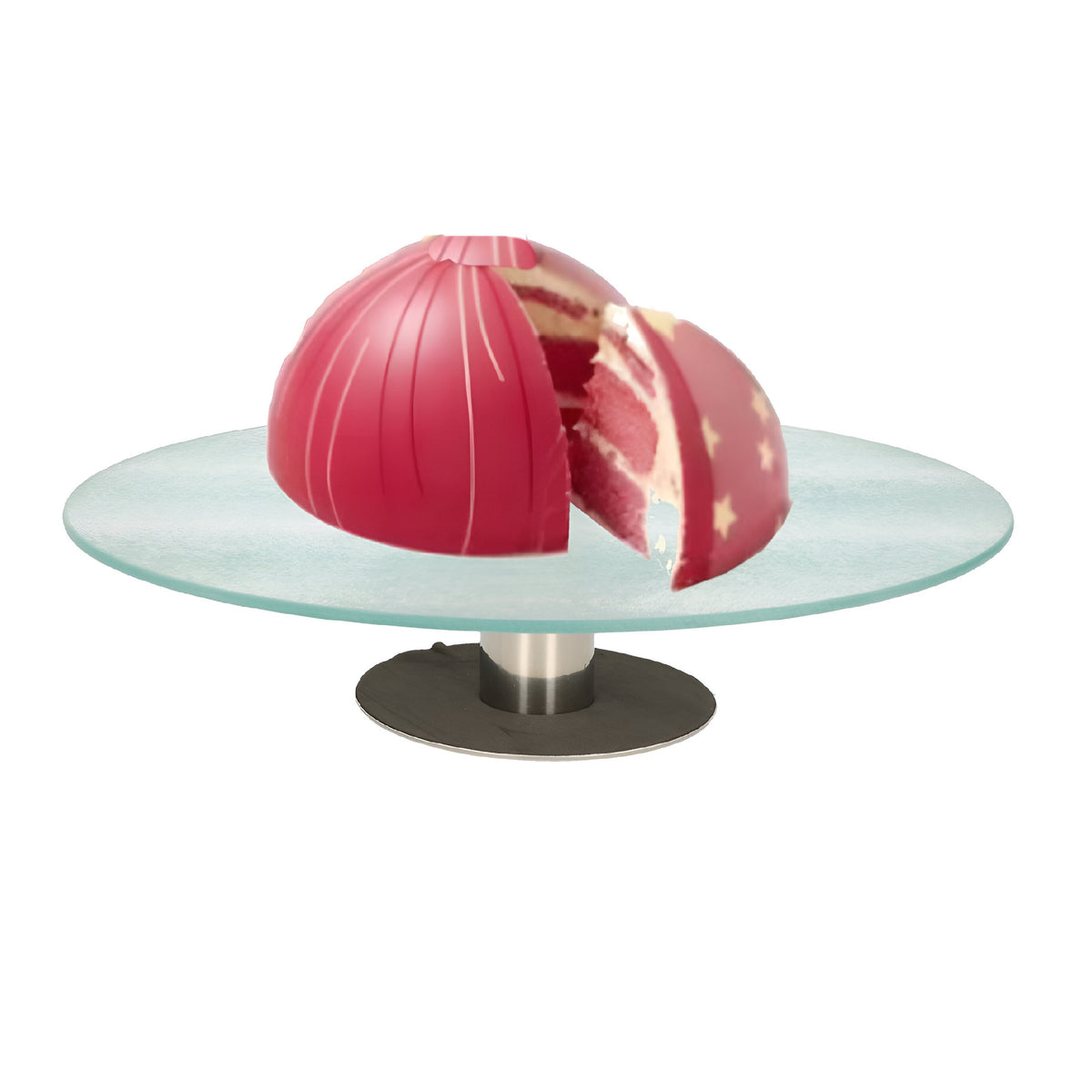 Excellent Houseware Glass Rotating Pastry Plate Transparent 30cm 112614