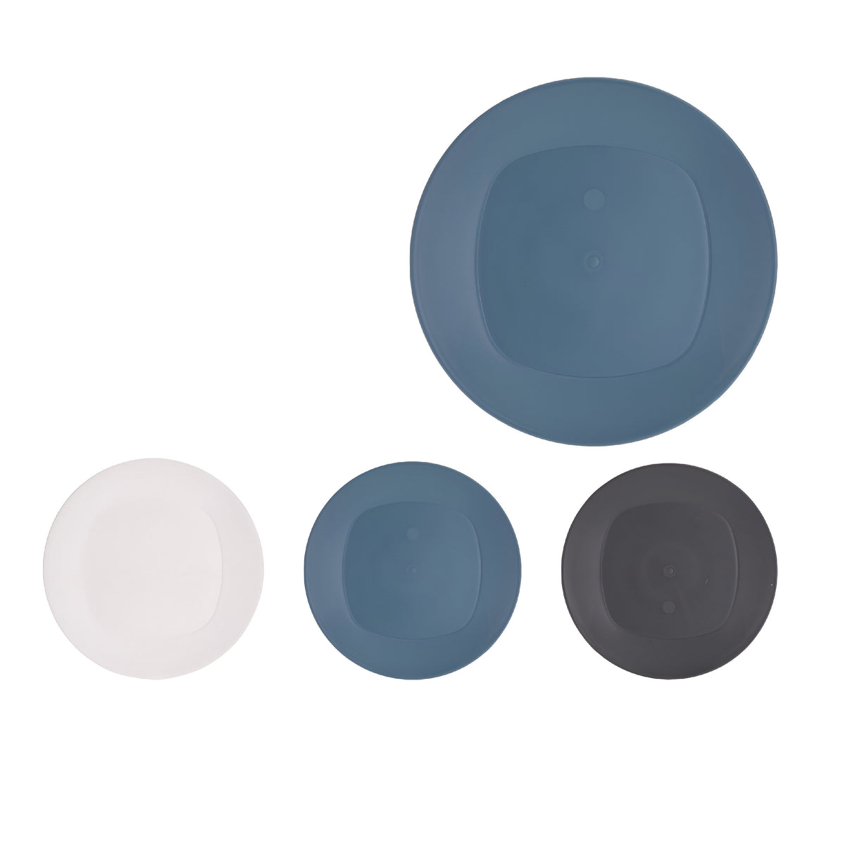 Excellent Houseware Polypropylene Plate Assorted 20cm x 2cm Set of 4 040219