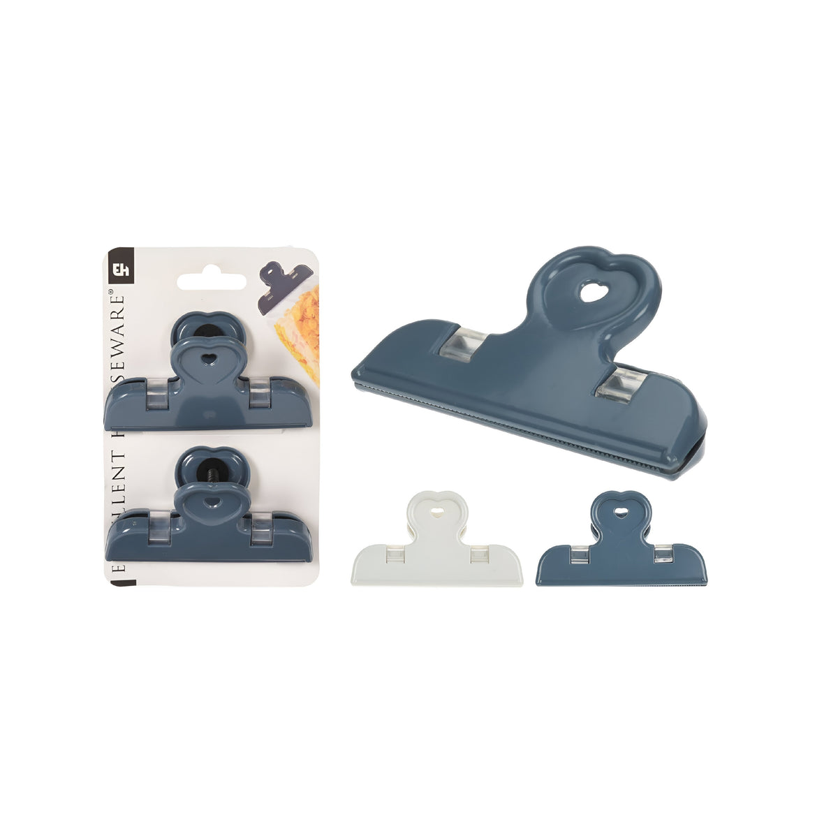 Excellent Houseware Bag Clip Set Assorted Pack of 2 634787