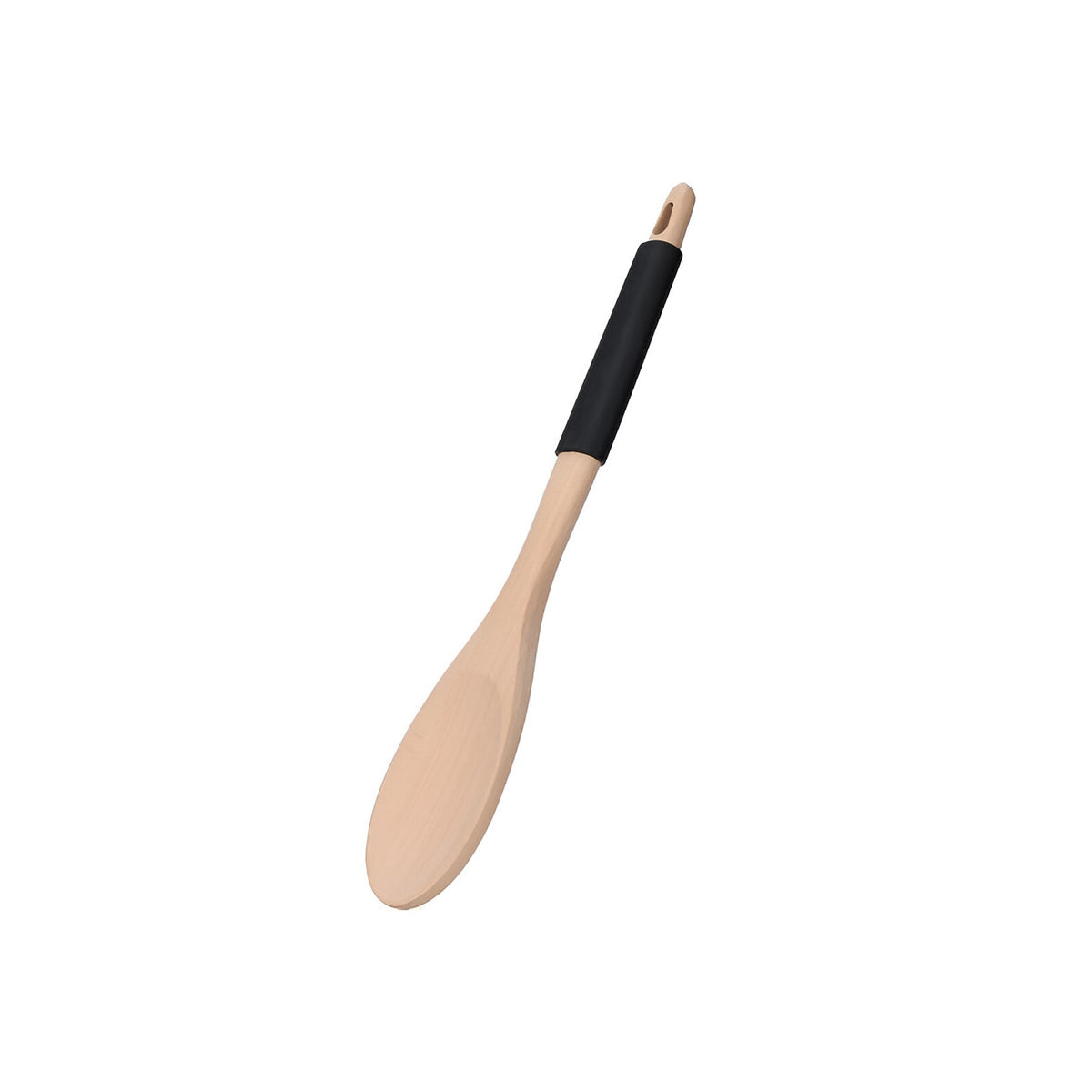 Excellent Houseware Beechwood Serving Spoon with Silicone Grip Brown 32cm 109044