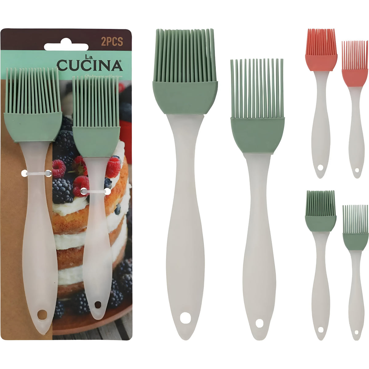 La Cucina Silicone Pastry Brush Assorted Pack of 2 081278