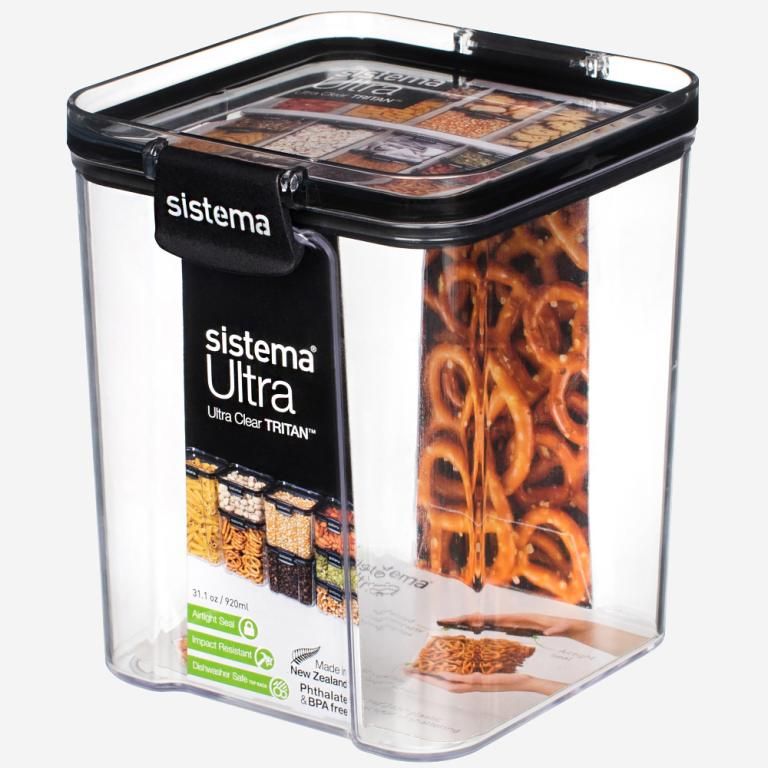 Sistema Tritan Ultra Square Storage Box Transparent 920ml 5002087