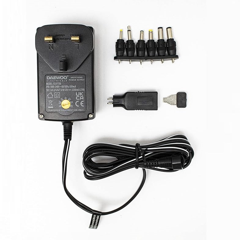 Daewoo DC Power Adapter With USB Port 2250mAh Black ELA1136