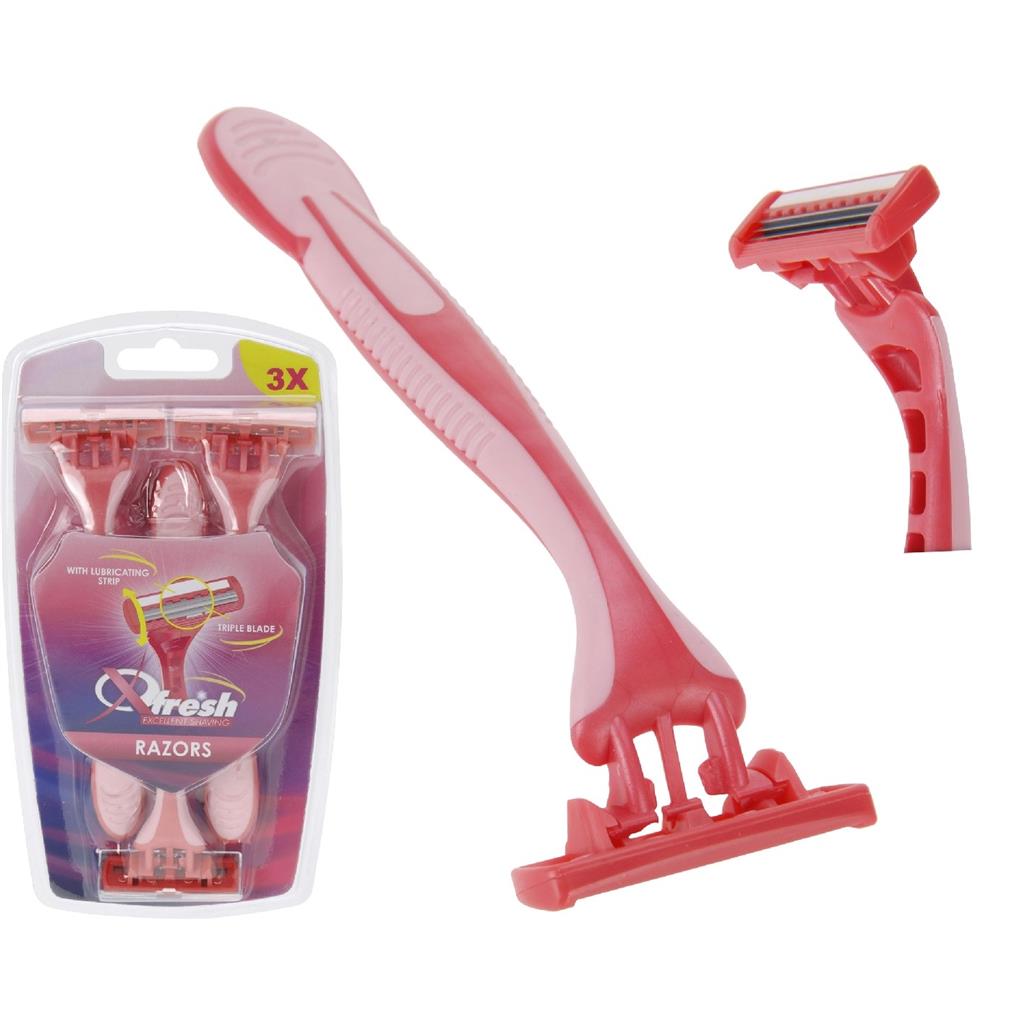 O Fresh Razor Blades Set Pink Pack of 3 029778