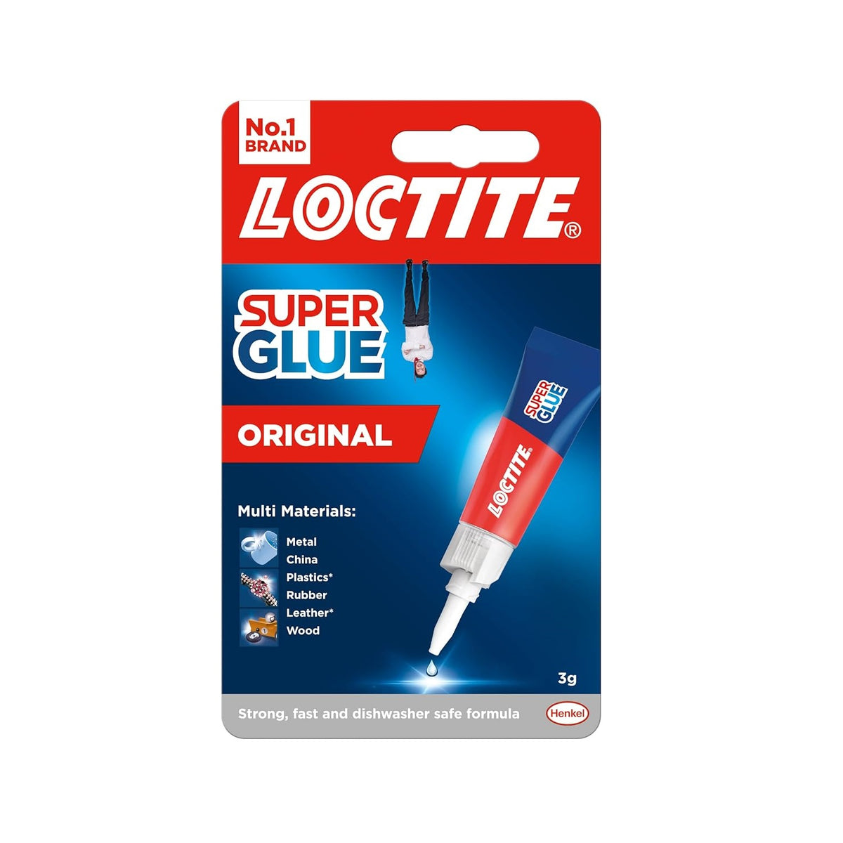 Henkel Loctite Original Super Glue Clear 3g 2632839 | Strong Fast and Dishwasher Safe Formula