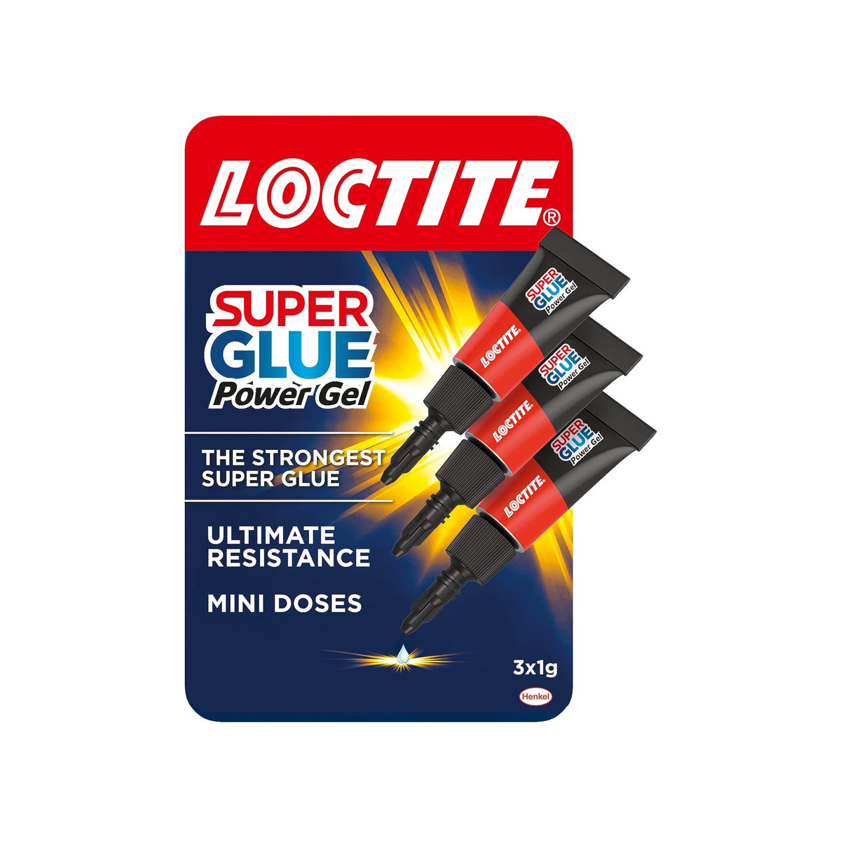 Loctite Super Glue Power Gel 1g Pack of 3 2633666