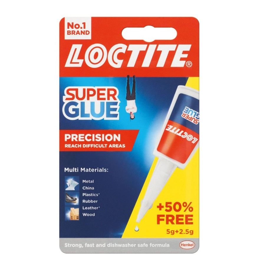 Henkel Loctite Super Glue White 7.5g 2633192 | Reach Difficult Areas | Strong Fast and Dishwasher Safe Formula