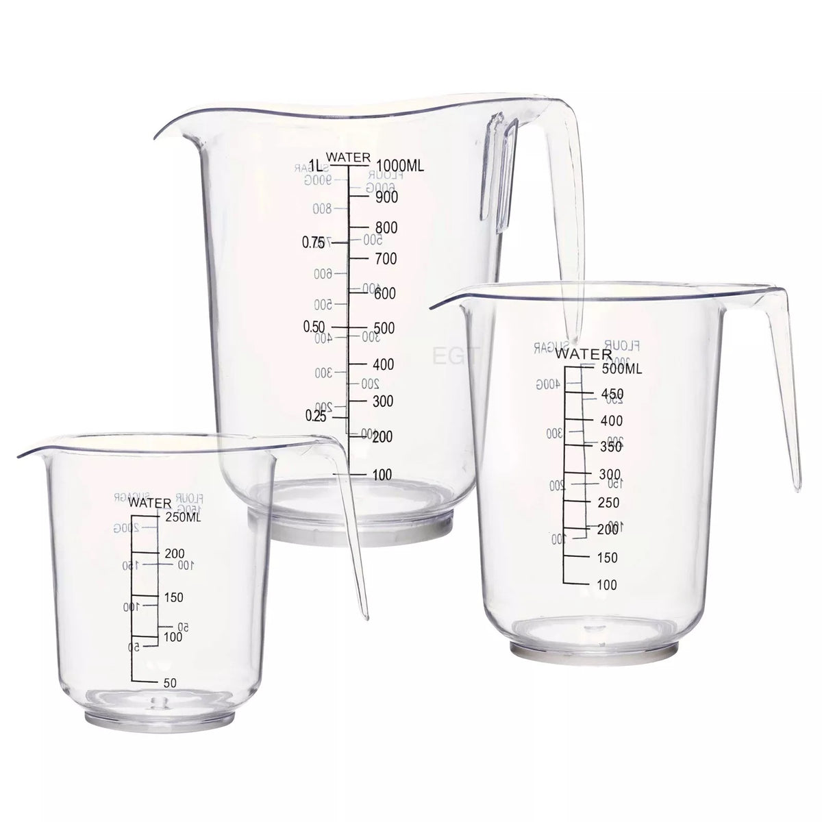 Measuring Jug Set Clear 3-Piece 040520