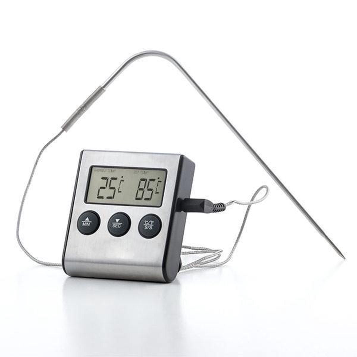 Excellent Houseware Digital Meat Thermometer Silver 6.5cm x 7cm x 2cm 083386