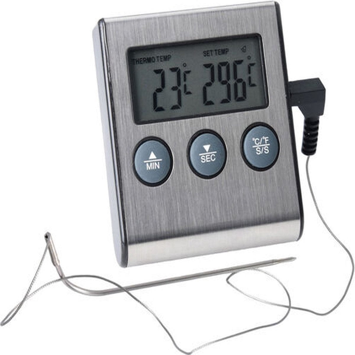 Excellent Houseware Digital Meat Thermometer Silver 6.5cm x 7cm x 2cm 083386