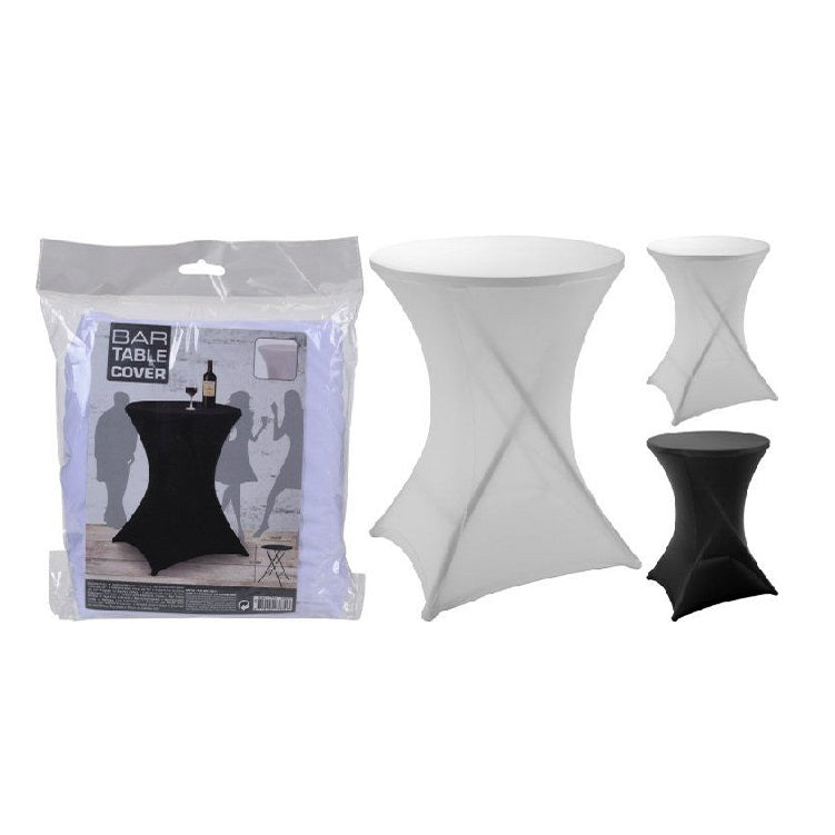 StatafelHoes Bar Table Cover Black-White D80cm x H110cm 153421