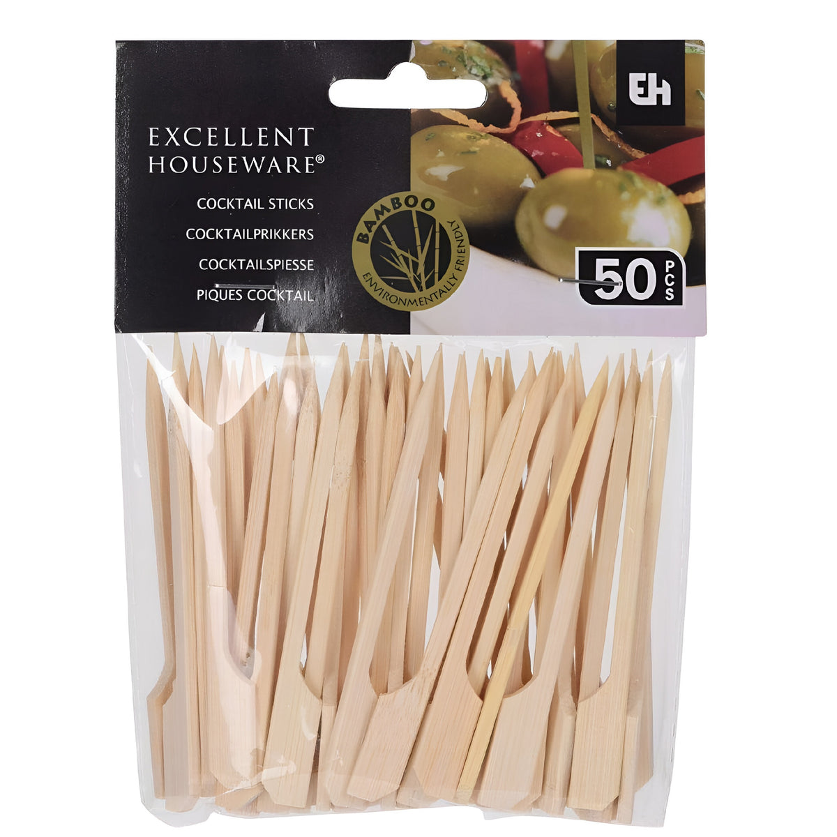 Excellent Houseware Bamboo Tapas Skewers Beige Pack of 50 093206