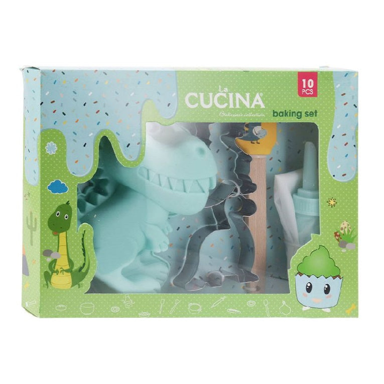 La Cucina Kids Designs Dino Baking Set Assorted Pack of 10 153645