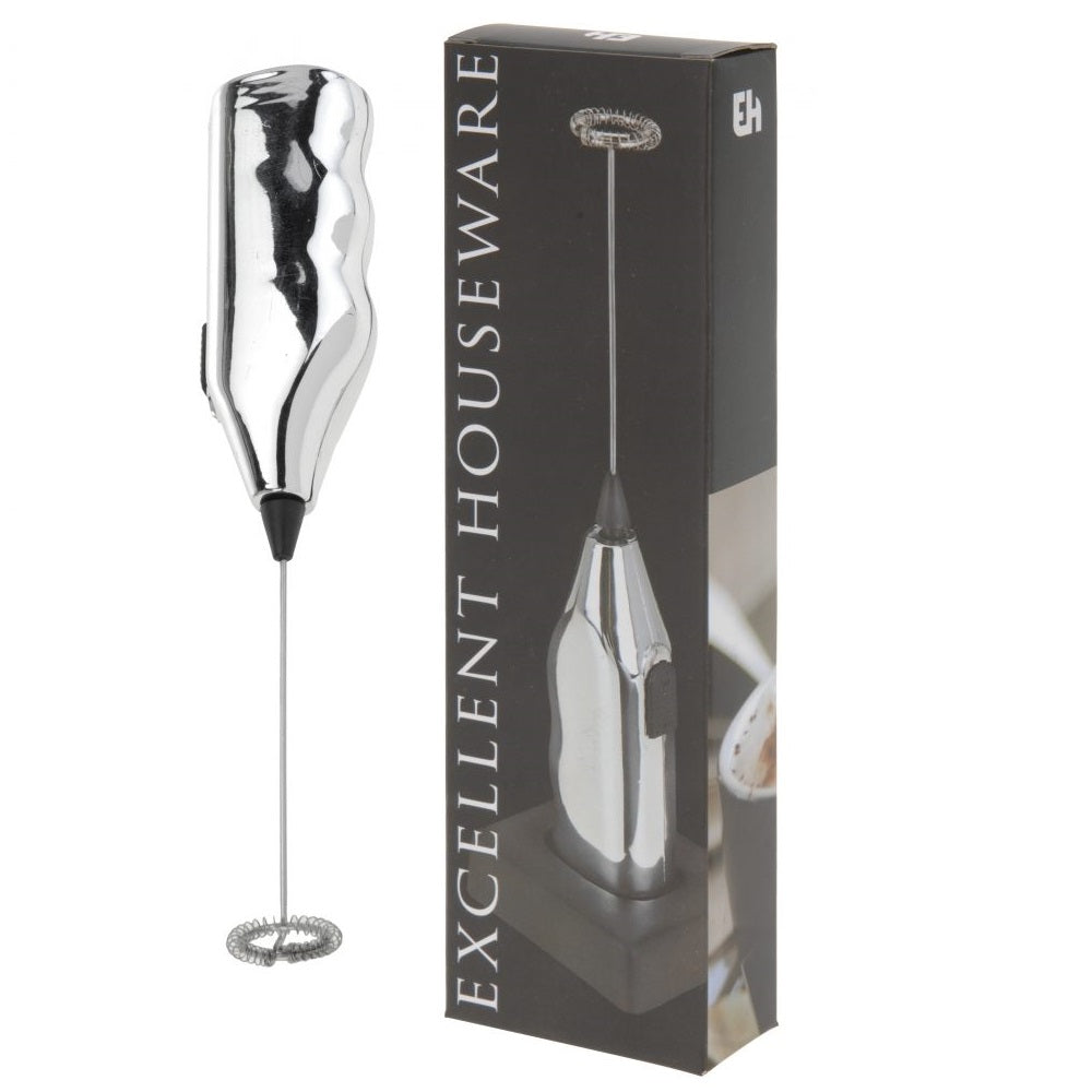 Excellent Houseware Milk Frother Chrome 151976 | Requires 2 x AA Batteries