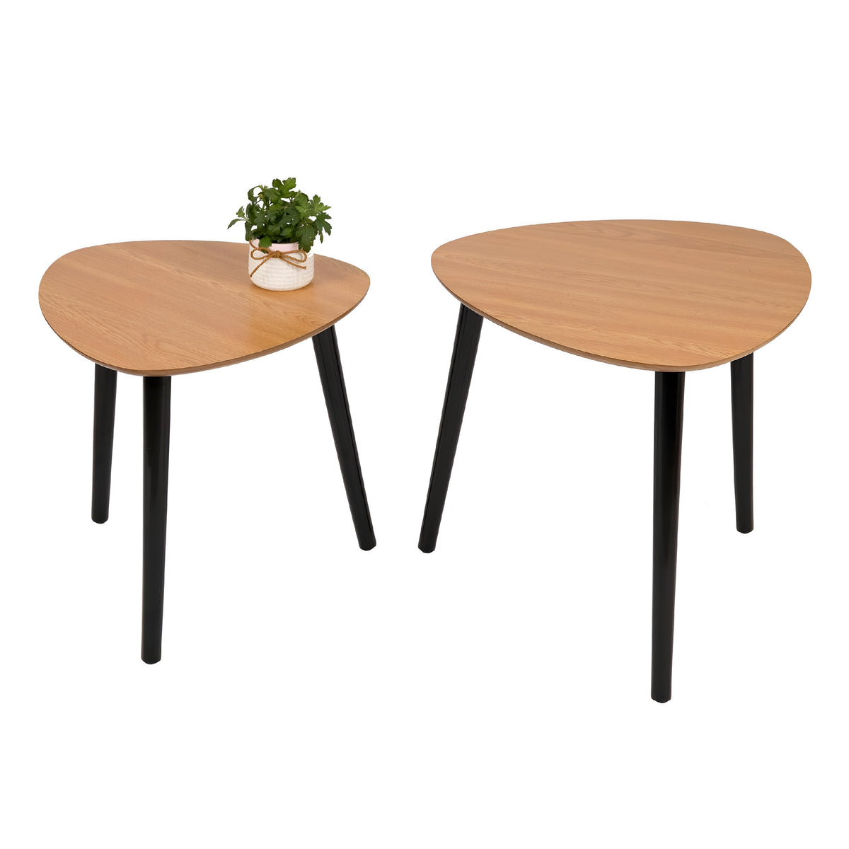 Trends 4 You Side Tables Brown Set of 2 40cm x 41cm - 44.5cm x 45cm 151959
