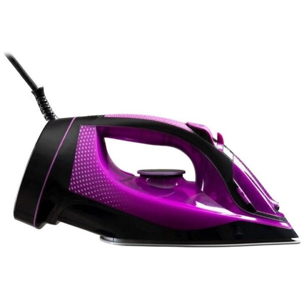 Daewoo Free Glide Cordless 2200W Steam Iron Purple and Black SDA1592 | Ceramic Coating Soleplate | Precision Tapered Tip | Steam Burst | Anti Calcium Function | Vertical Steaming