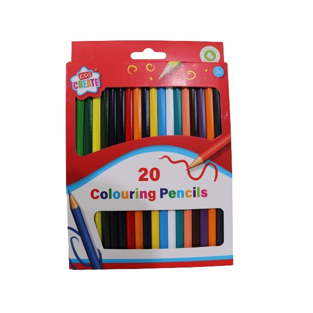 Kids Create Colouring Pencils Assorted Colour Pack of 20 KUUW-1 | Design Group | Stationery