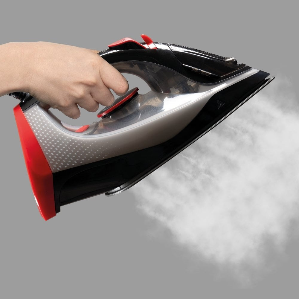Daewoo Ultra Glide Steam Iron 2600W Black-Grey SDA1590 | Ceramic Coated Soleplate | High Burst Steam | Auto Shut-off | Vertical Steam | Precision Tip | 320ml Tank | Anti-calcium Function