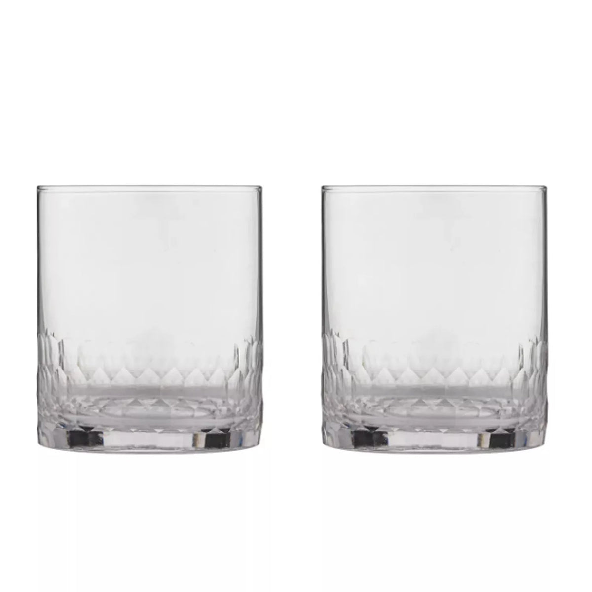 Ravenhead Pisa Mixer Glasses Clear 37cl Set of 2 0041.649 | Stylish Textured Design | High Quality Glass | Durable | Suitable for all Dining Styles