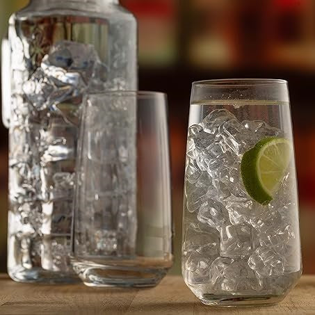 Ravenhead Hiball Glasses Transparent 38cl Pack of 4 0041.388 | Strong And Durable | Dishwasher Safe | Ideal Choice For Everyday Glassware | Dishwasher Stackable