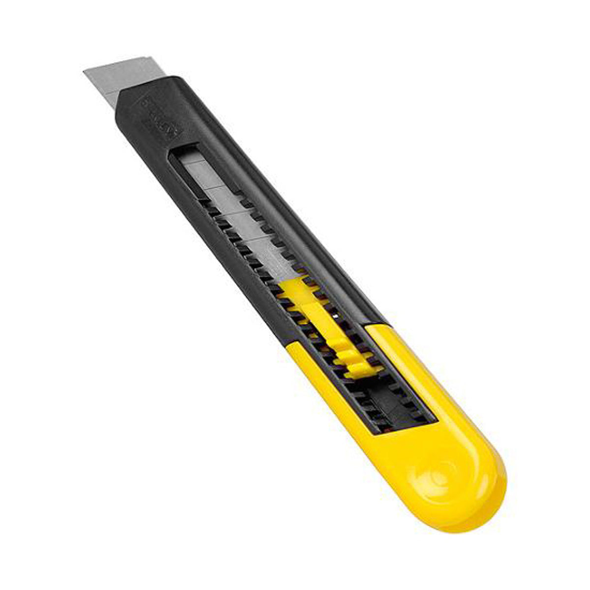 Stanley Quick Point Knife Cutter Black and Yellow 18mm x 160mm 0-10-151 | Light Duty | Snap-Off Blades | Retractable Knife