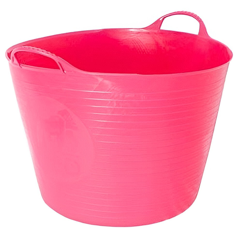 Red Gorilla Flexible 2 Handled Recycled Tub Pink 38Ltr SP42PK | Frost and UV Resistant | Very Strong
