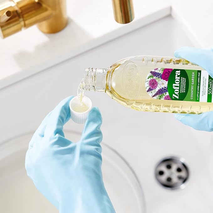 Zoflora 3 in 1 Action Country Garden Concentrated Disinfectant Cleaner 500ml 96903 | Multipurpose | Eliminates Odours | 24Hr Fragrance | Kills Viruses And Bacteria