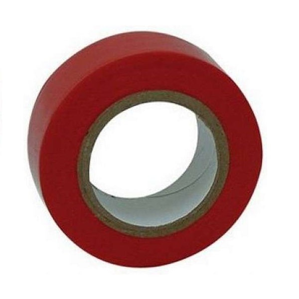 Dekton Flame Retardant Insulation Tape Red 19mm x 20Mtr Pack of 10 DT90856RD | 0.13mm Thick | Water Resistant | Self Fusing Adhesive PVC Tape | Up To 600V Protection | 0 Degree Celcius To -80 Degree Celcius Working Temp