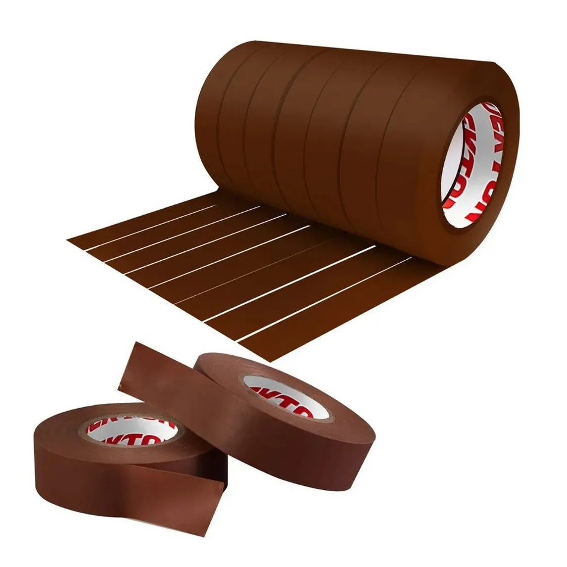 Dekton Flame Retardant Insulation Tape Brown 19mm x 20Mtr Pack of 10 DT90856BR | 0.13mm Thick | Water Resistant | Self Fusing Adhesive PVC Tape | Up To 600V Protection | 0 Degree Celcius To -80 Degree Celcius Working Temp