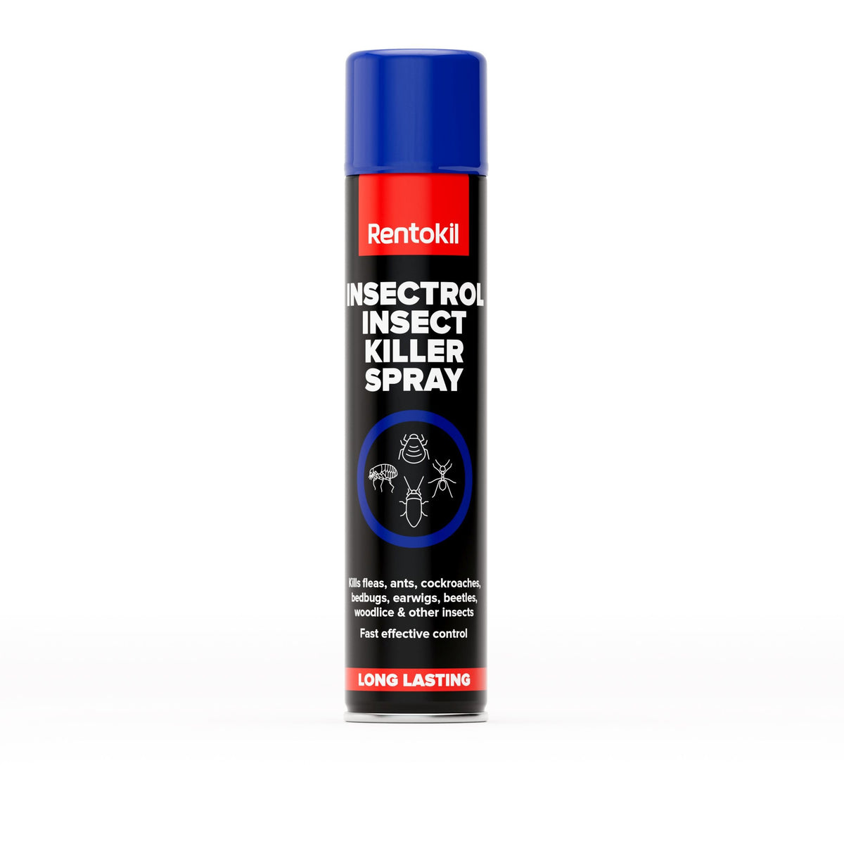 Rentokil Insectrol Insect Killer Spray Blue 600ml | Long Lasting | Kills Fleas | Ants | Cockroaches And Other Insects | Fast Effective Control