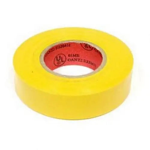 Dekton Flame Retardant Insulation Tape Yellow 19mm x 20Mtr Pack of 10 DT90856YW | 0.13mm Thick | Water Resistant | Self Fusing Adhesive PVC Tape | Up To 600V Protection | 0 Degree Celcius To -80 Degree Celcius Working Temp