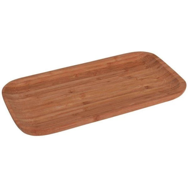 Excellent Houseware Bamboo Rectangular Serving Tray Brown 25cm x 13cm x 1.7cm 081242 | Serving Platter
