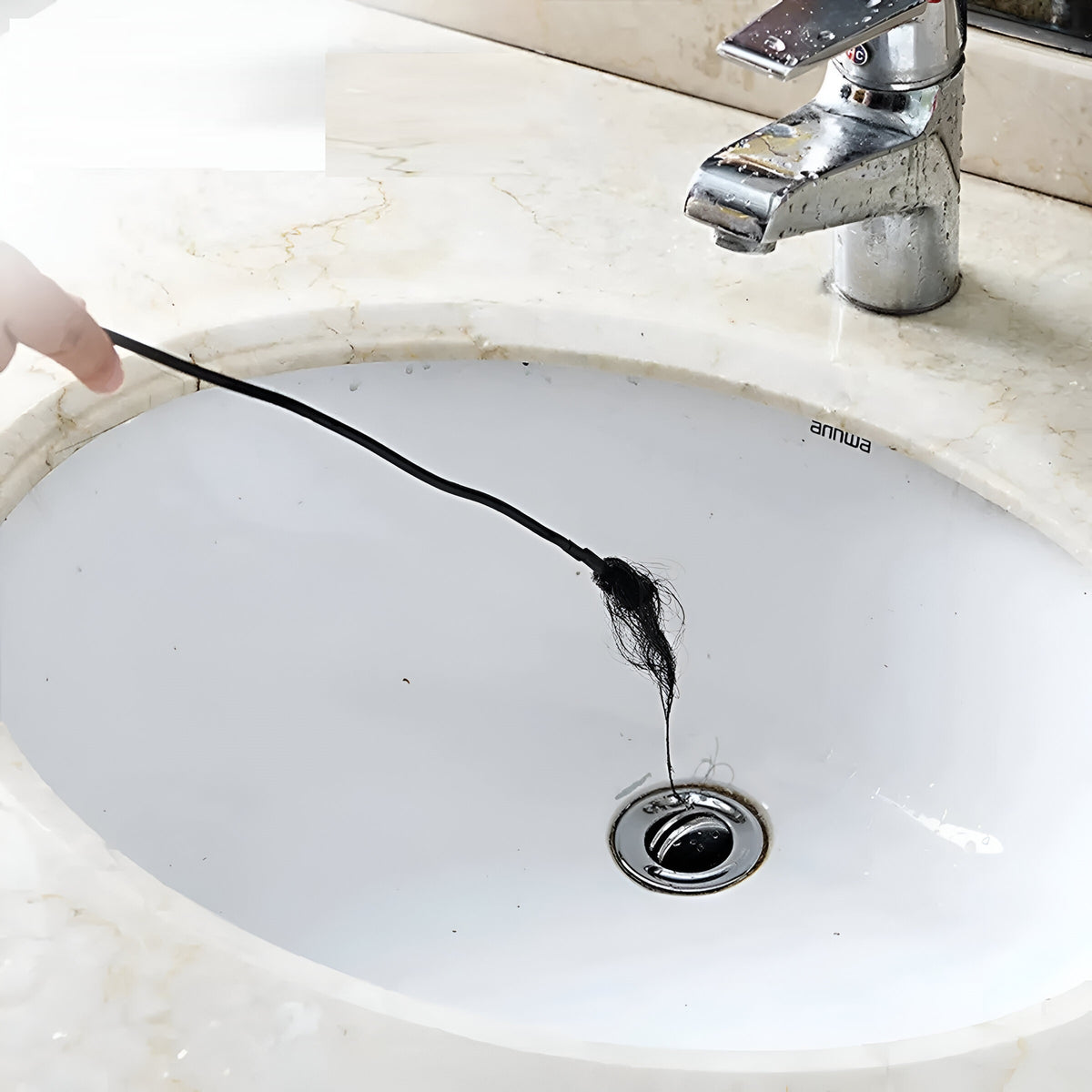 Dekton Wonder Snake Professional Drain Hair Remover Black Pack of 4 DT30351 | Insert - Twist - Remove | Quickly Clears Slow Moving Drains | Perfect for Baths - Sinks and Showers | Flexible