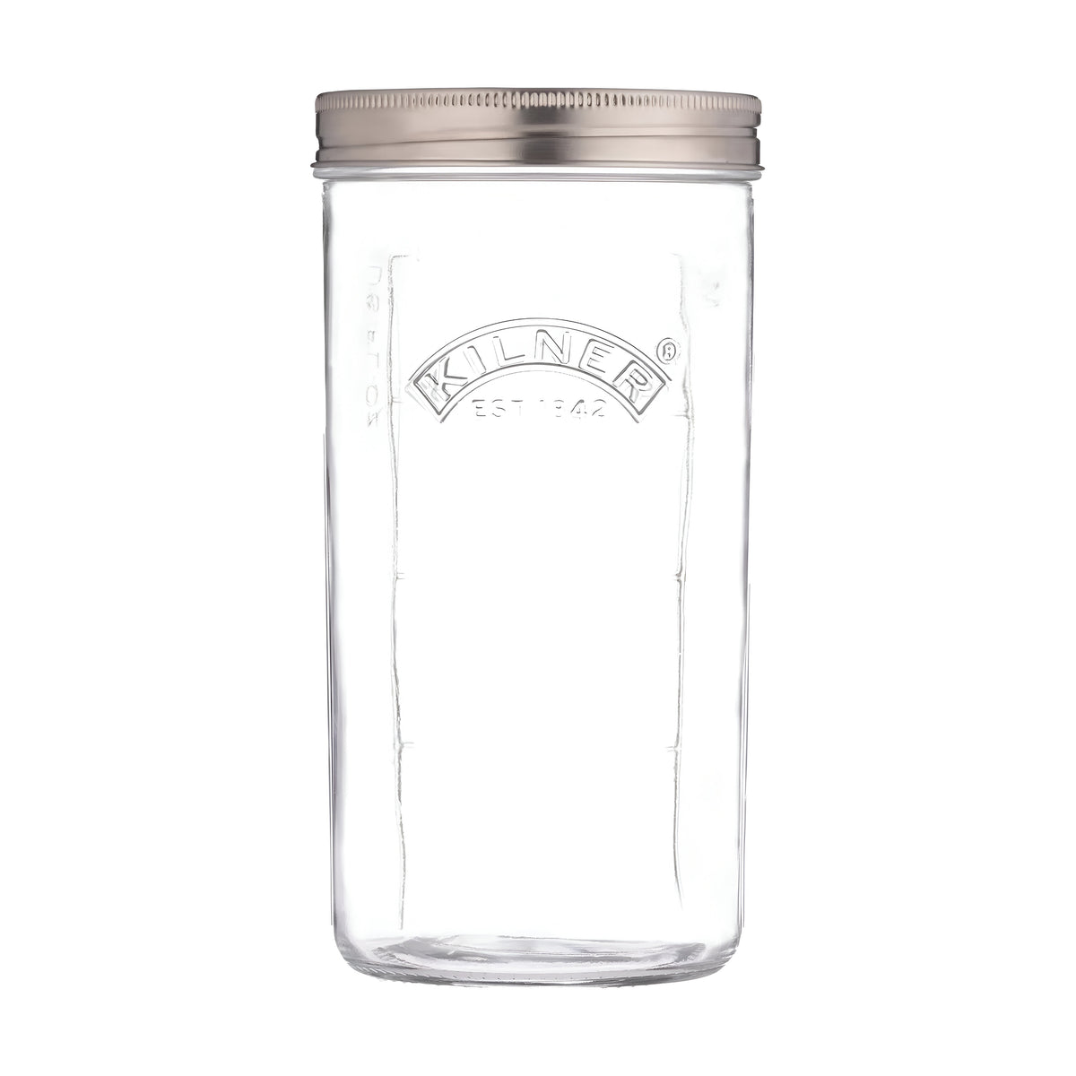 Kilner Glass Fermentation Set Clear 1Ltr 0025.083 | High Quality Sodalime Glass | Ideal for Creating Sauerkraut - Pickles - Kimchi and Much More | Easy to Use