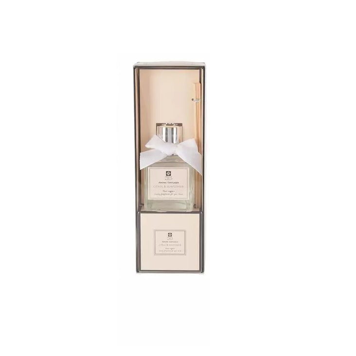 Aroma Citrus and Sunflower Reed Diffuser Clear 100ml 156568 | Luxury Fragrance For Your Home