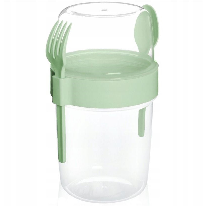 Salad Bowl with Cutlery Green 1100ml 136948 | BPA Free