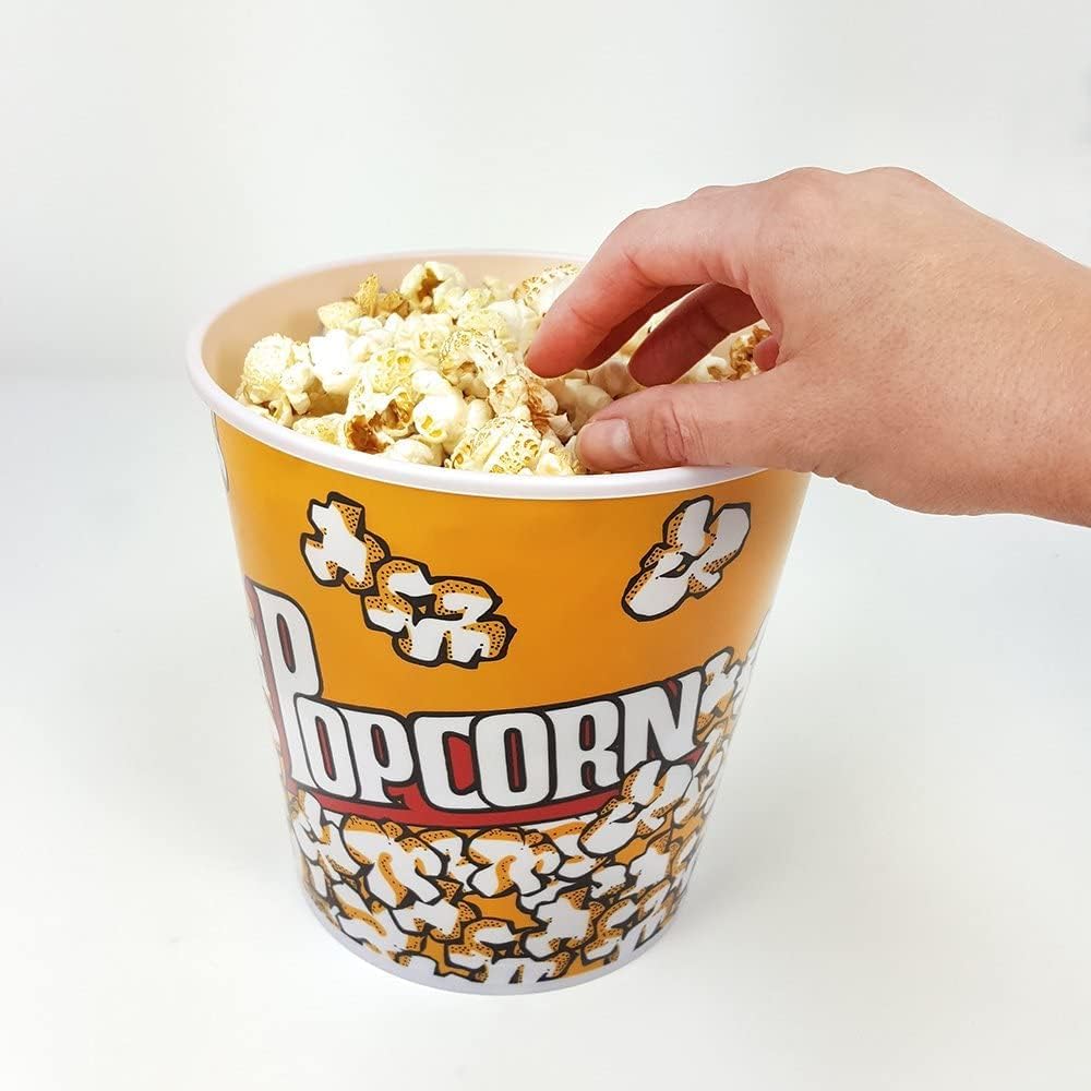 Round Popcorn Bucket Yellow 18cm x 18cm 156336