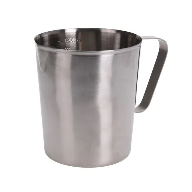 Stainless Steel Measuring Jug Silver H13cm x 12cm 1Ltr A12404900 | Kitchen Graduated Pitcher