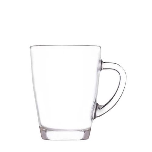 Ravenhead Glass Mugs Transparent 280ml 8cm x 10.5cm x 10.5cm Pack of 2 0041.606 | Strong | Durable | Dishwasher Safe | Dishwasher Stackable